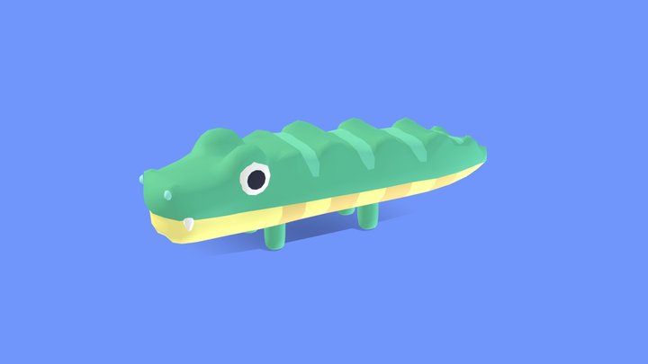 Crocodile - Quirky Series 3D Model
