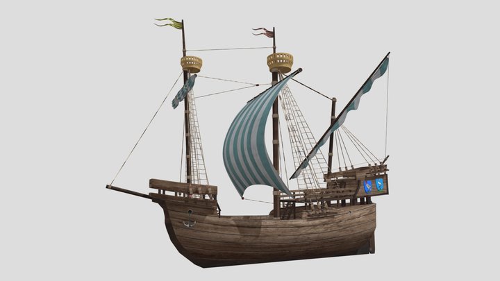 Ship J 3D Model