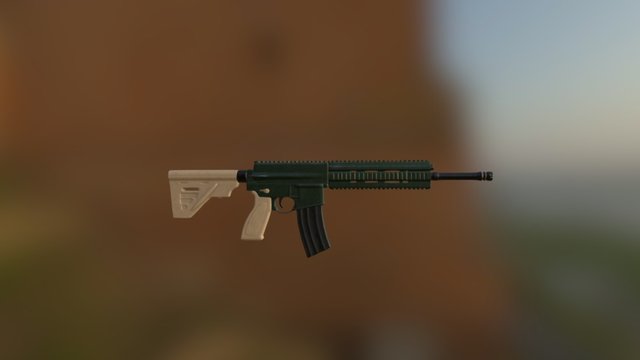 HK416 Final 3D Model