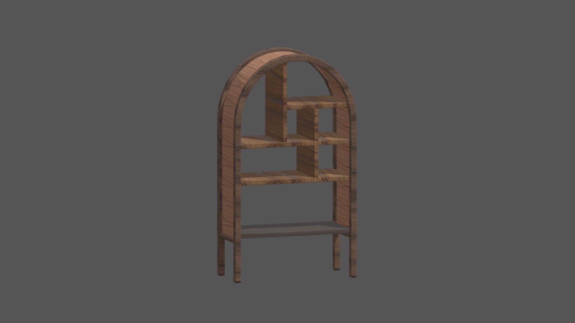 Wood wicker cabinet