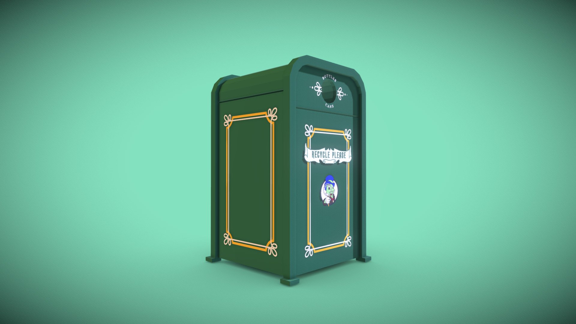Haunted Mansion Recycle Bin