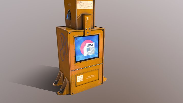 Newspaper Dispenser 3D Model