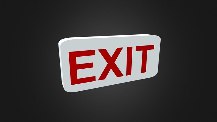 exit sign 2 3D Model