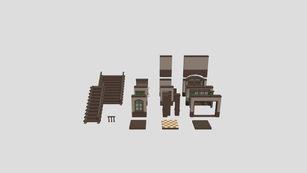 Modular House Asset Lowpoly