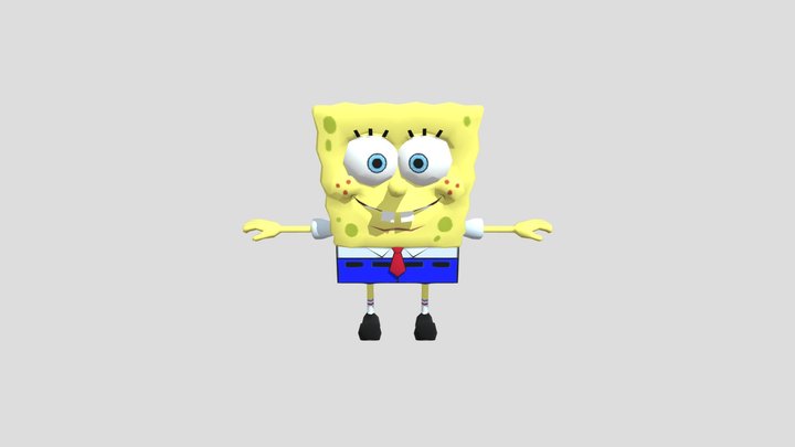 Bob Esponja Azul Model 3d 3D Model