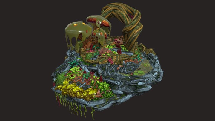 Diorama Foliage 3D Model