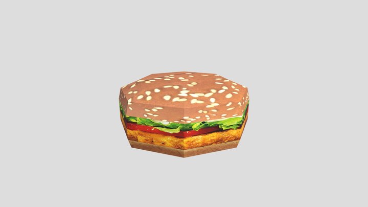 lowpoly burger 3D Model