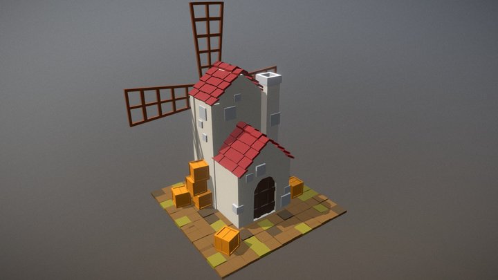 Moinho de vento medieval Modelo 3D $19 - .blend - Free3D