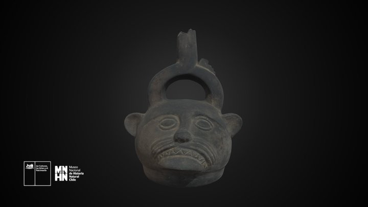 Vasija Chimú rostro felino – Modello 3D gratuito STL