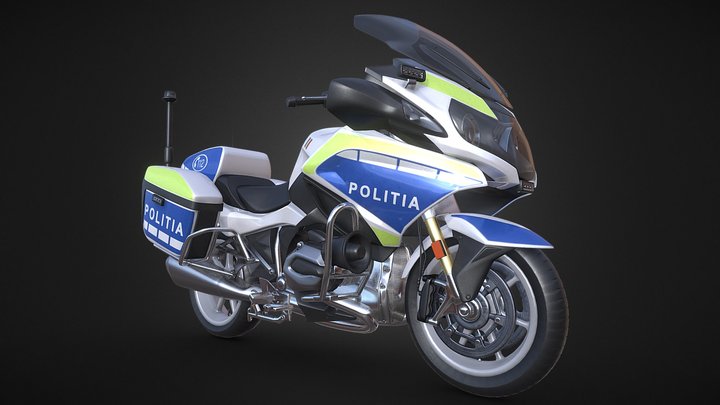 Romanian Police Motorbike High-poly 3D model 3D Model