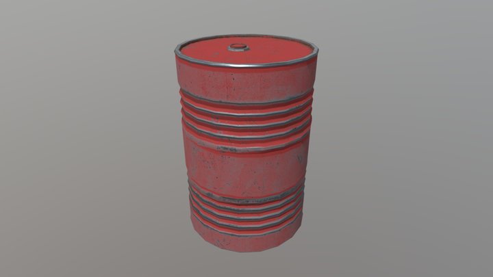 Oil Barrel 3D Model