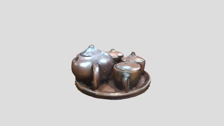 Tea Pot from clay 3D Model