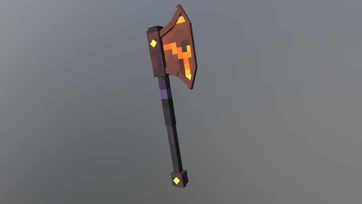 Magma Battle Axe 3D Model