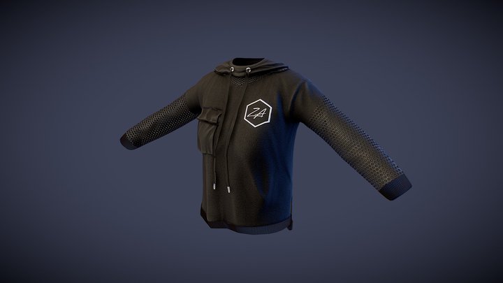 Mesh Hole Hoodie 3D Model