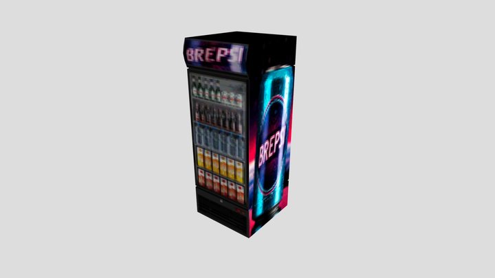 refrigerated_cabinet_brepsi_drink 3D Model
