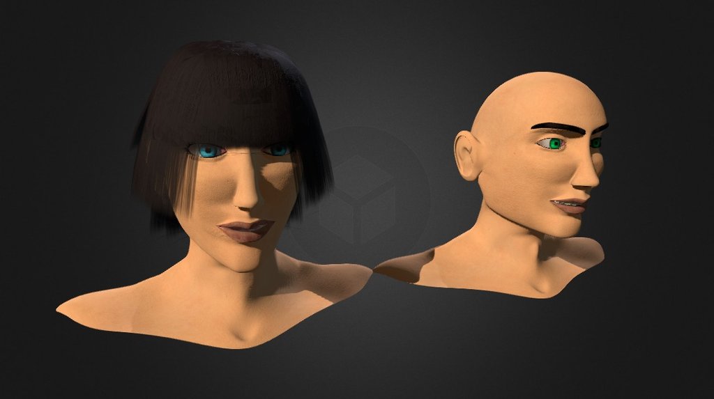 Male and Female Busts