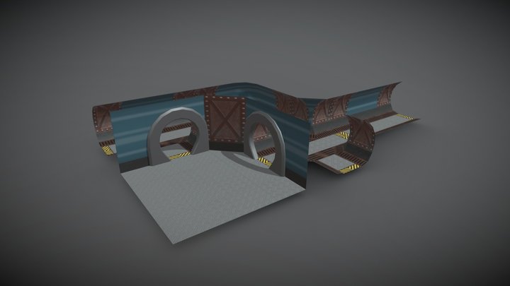 Spaceship Horror Interior 3D Model