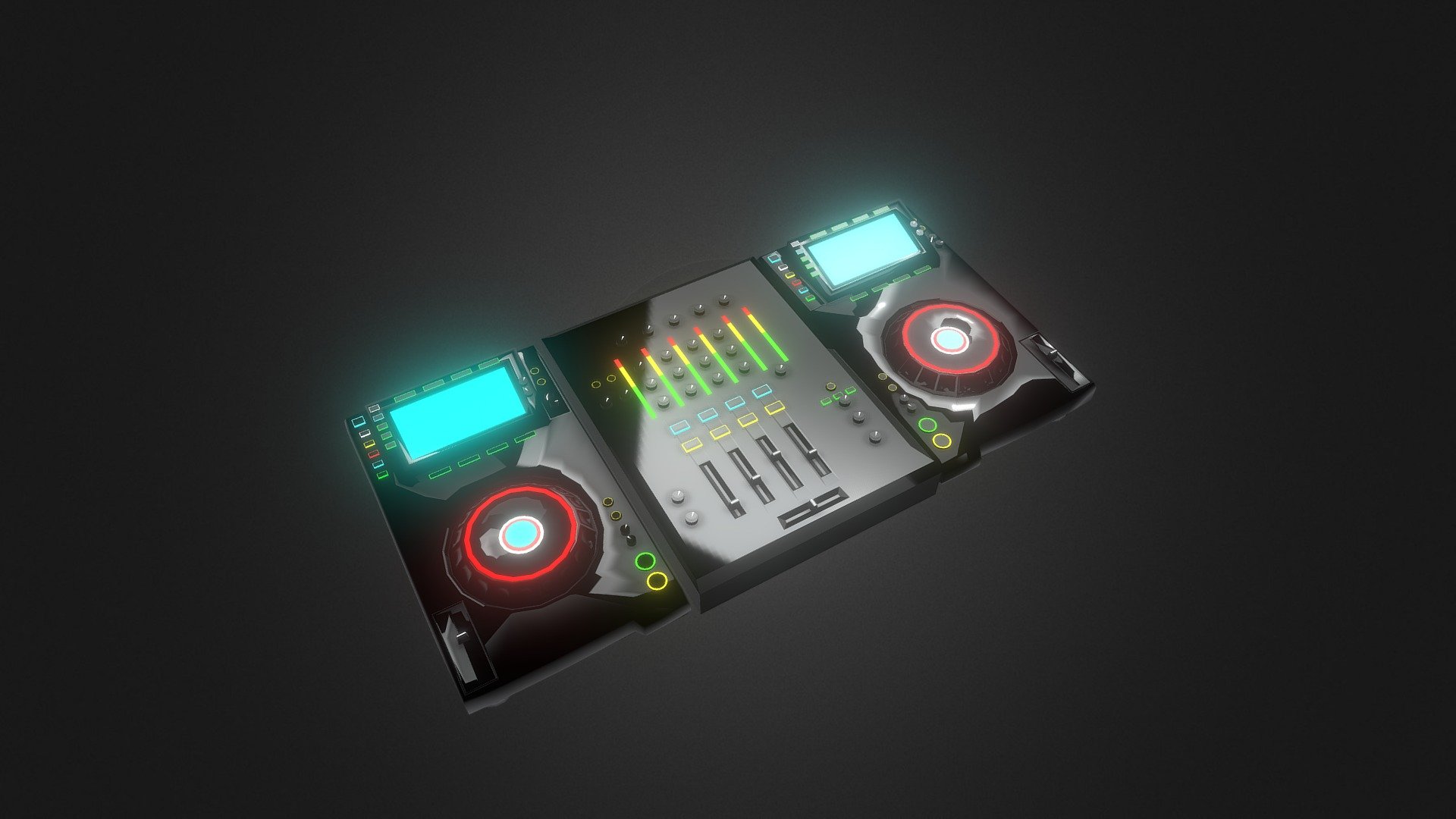 DJ Set Download Free 3D model by Milan (milanfonken) [dacd1e3