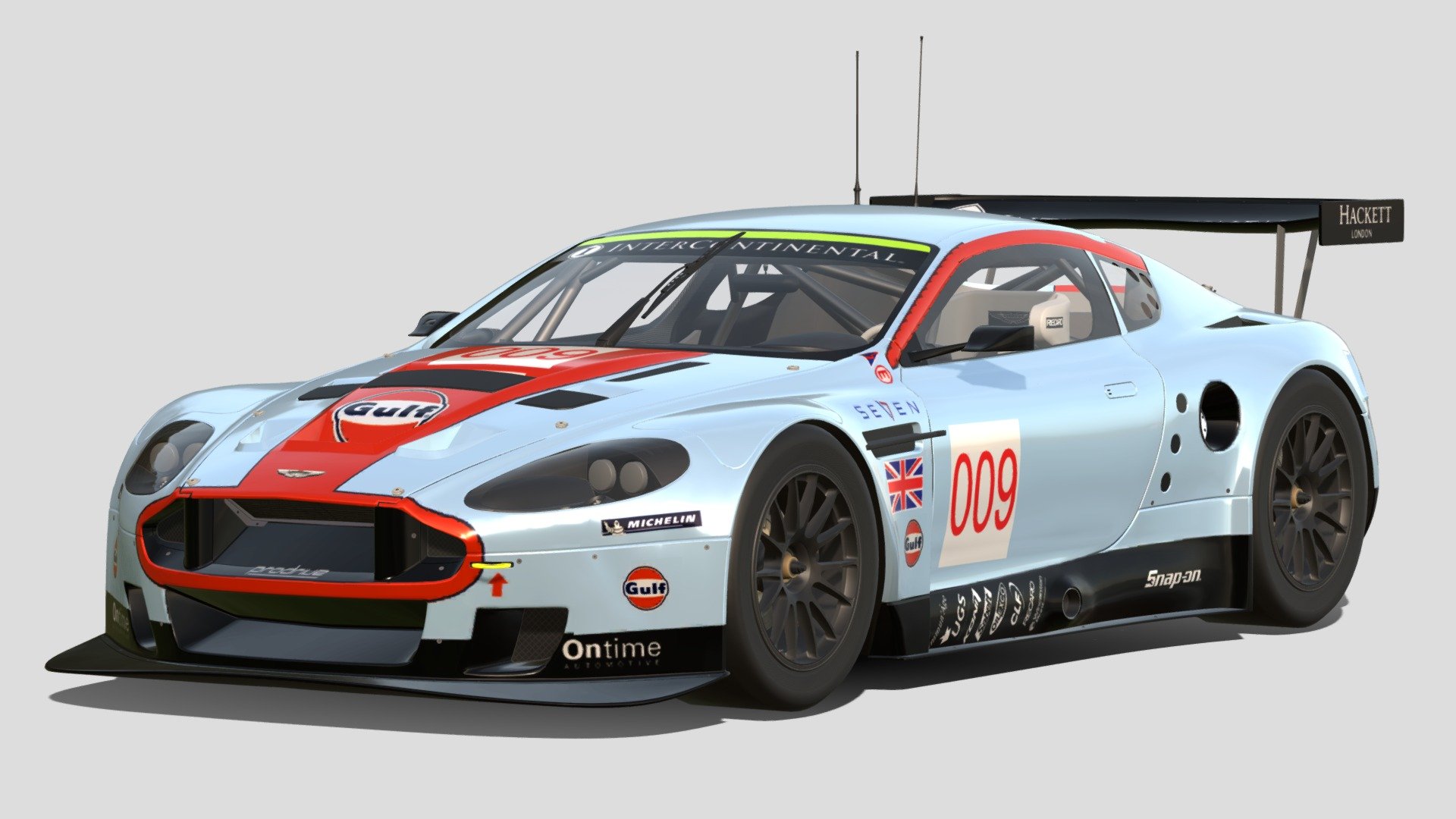 京商 FAZER Aston Martin Racing DBR9 2008 2008 Aston Martin #009 Aston Martin Racing DBR9 - Download Free 3D