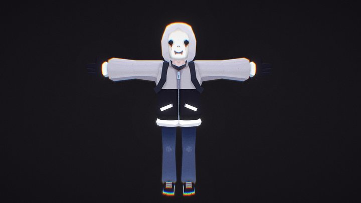 PSX Killer Psycho Maniac in mask 3D Model