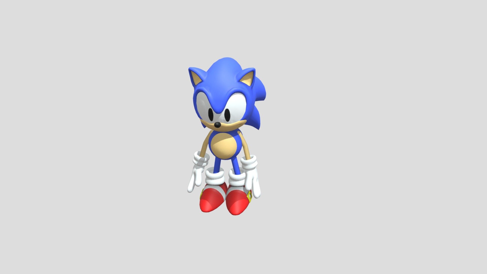 new classic sonic model and render! ( i used blender) : r