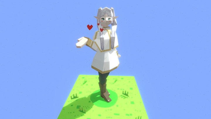 Frieren Low Poly 3D Model
