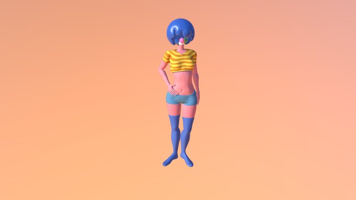Gumball Girl 3D Model