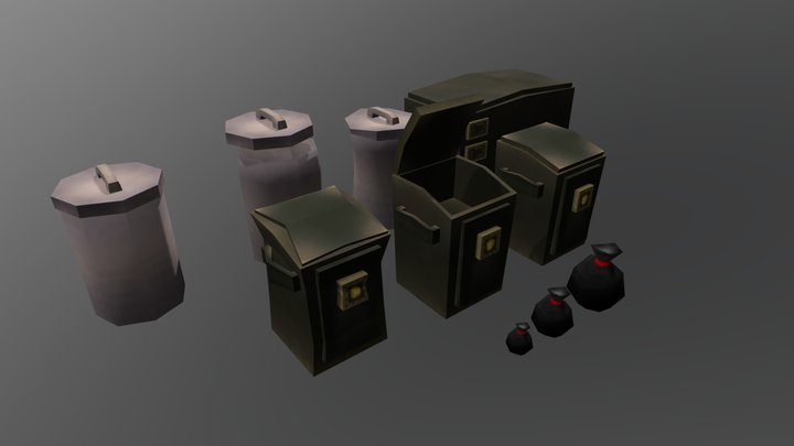 Dumpsters 3D Model