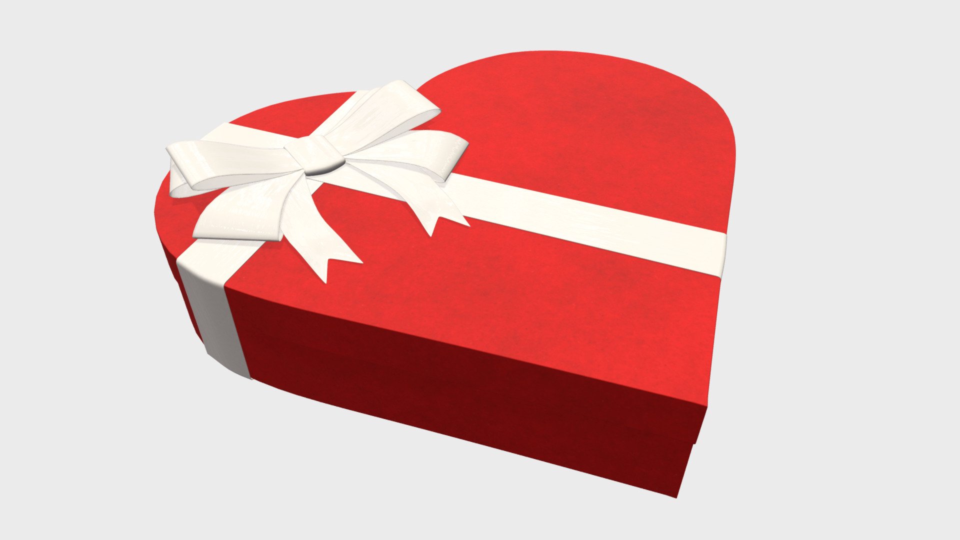 Closed heart gift box