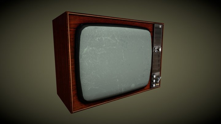 Old TV Gorizont 204 3D Model