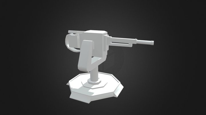 [Old] Low Poly Turret 3D Model