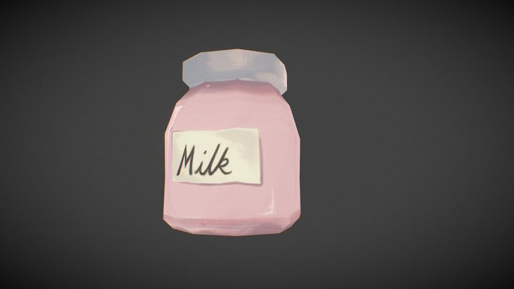 Milk Bottle 3D Model