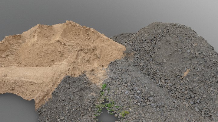 Double heap - sand and gravel 3D Model