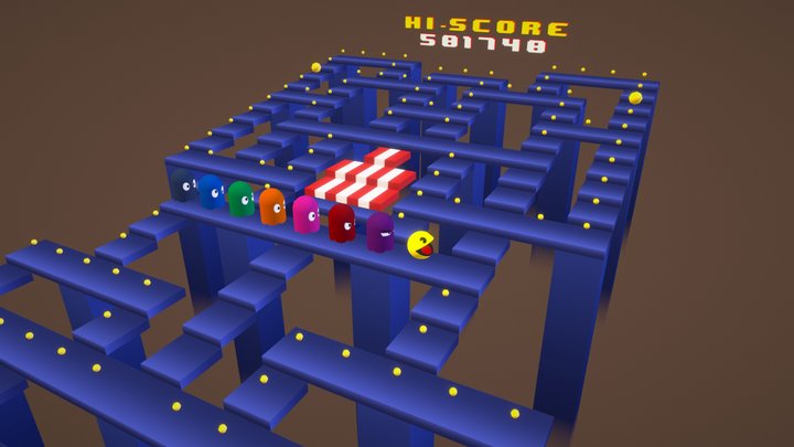 Pac-Mania Arcade Challenge 3D Model