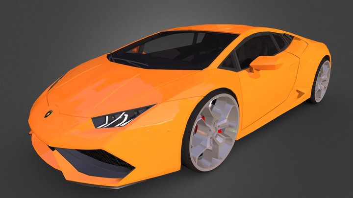 Lamborghini Lowpoly 3D Model
