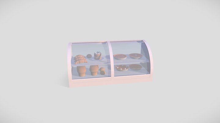 Glass Bakery Case 3D Model