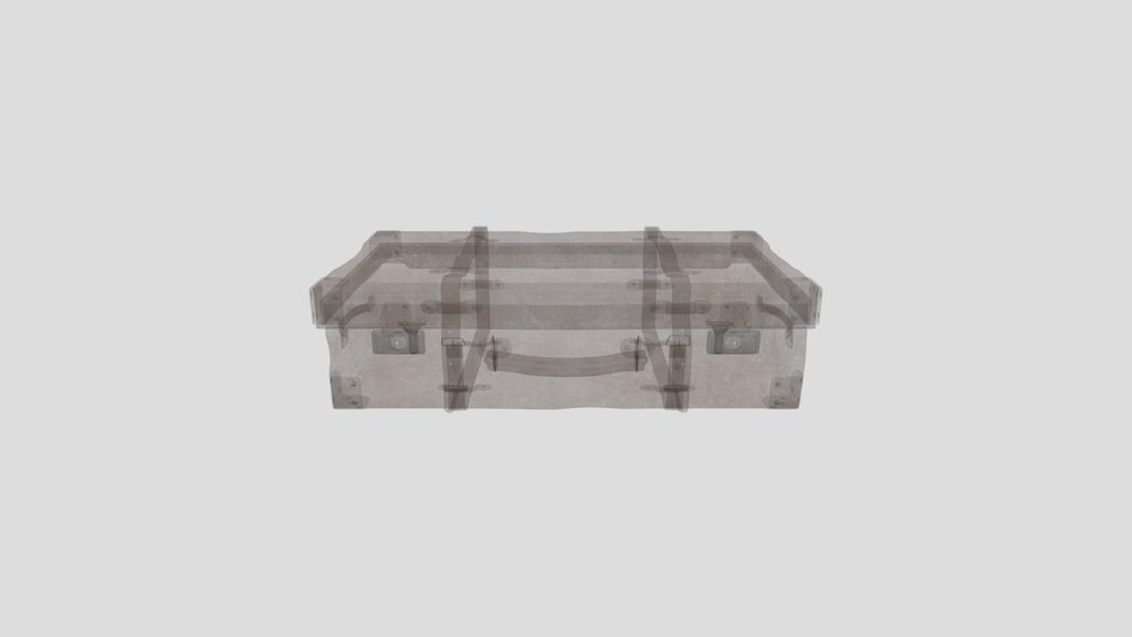 Strapped Leather Suitcase