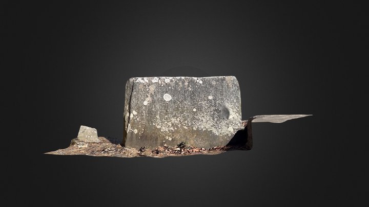 つくば市小田　八坂神社三村山不殺生界碑 3D Model