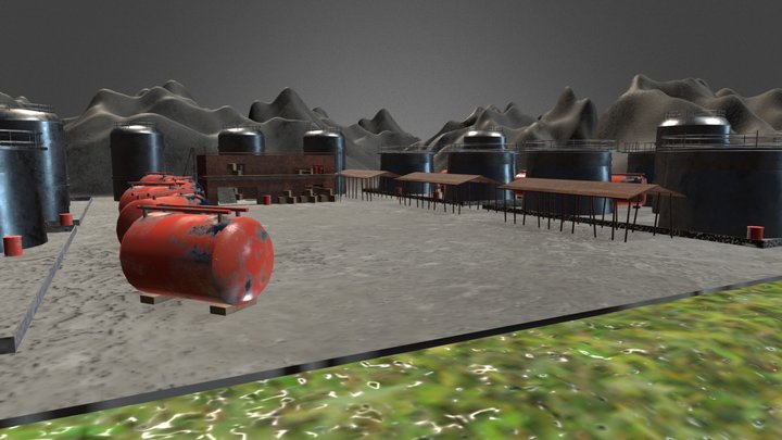 Escenario Videojuego 3D Model
