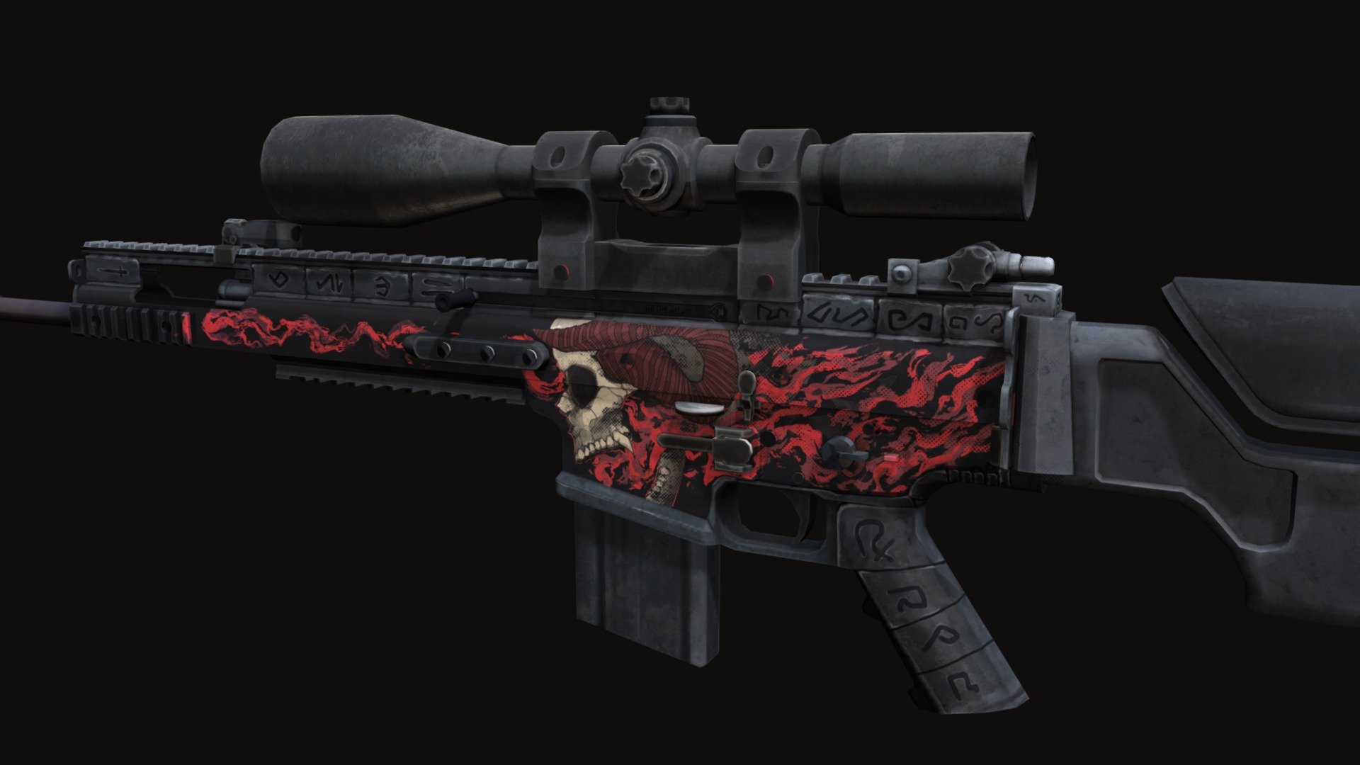 SCAR 20 INFERNO - 3D model by hoxton (@lewisrreid) [dada41f] - Sketchfab