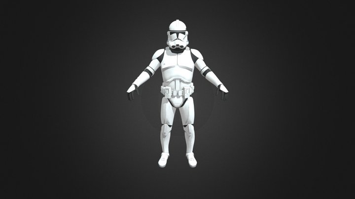 Clone trooper (Phase II) || Episode III: ROTS 3D Model