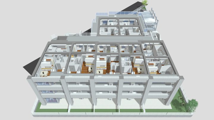 apartment 2     1F～3Ｆ    in japan 3D Model