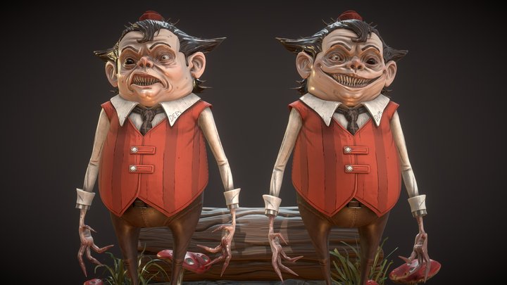 Tweedledum and Tweedledee - Stylized Characters 3D Model
