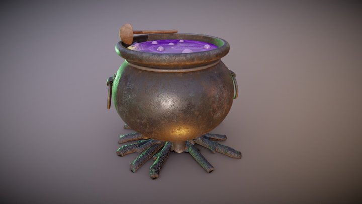 Witch's Cauldron 3D Model