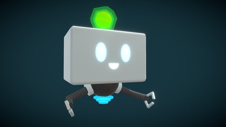 🤖 Flying Robot Character Animated 3D Model