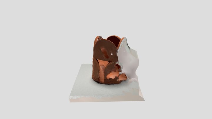 Terracotta Slab Pot 3D Model