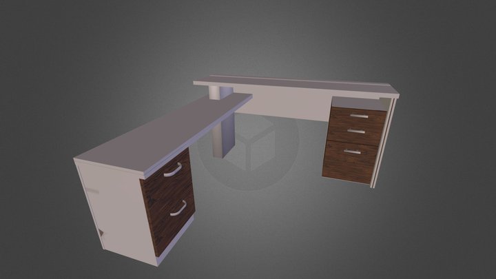 Modern Desk 3D Model