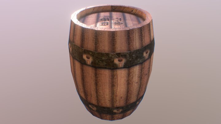 Barrel - Texture Learning 3D Model