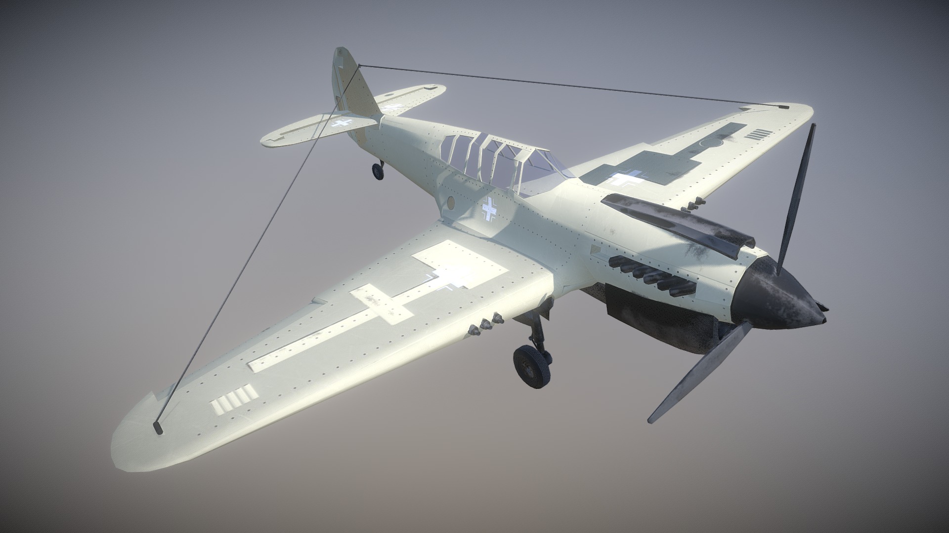 3D model Plane white - This is a 3D model of the Plane white. The 3D model is about a white airplane in the sky.
