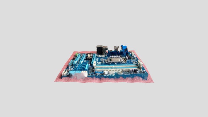 Mother board gigabyte GA-Z77MX-D3H 3D Model
